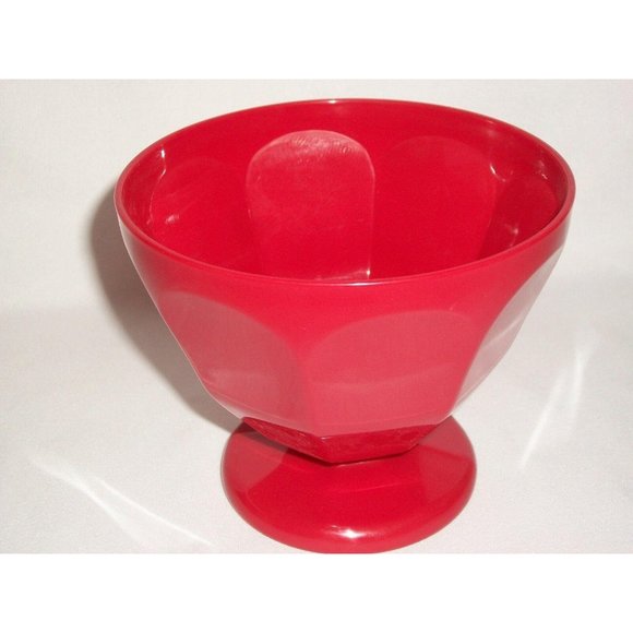 Red Orange Kitchen Set of 6 Plastic 17oz Ice Cream - Picture 4 of 7